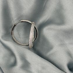 Silver Hoops/ Arracadas De Plata