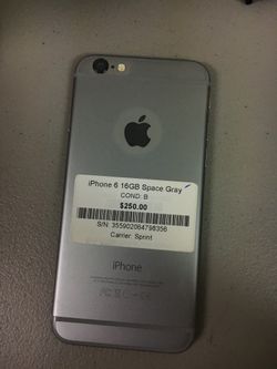 iPhone 6 16GB Space Gray Sprint