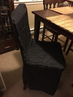 Black chair covers
