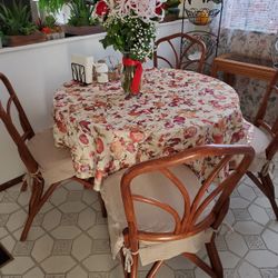 Glass Table With 4 Chairs