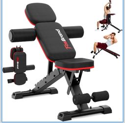 Adjustable Weight Bench for Home Gym, 98% Pre-Assembled Foldable Bench 660LBS Heavy Duty Weight Bench, 8 Backrest & 4 Seat Positions for Incline Decli