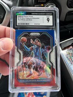 2020-21 Panini Prizm SGA Red White Blue CGC 9