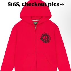 Denim Tears University Red Zip-up Hoodie (XL)