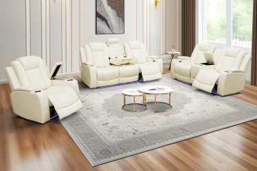 Power Reclining Couch 3-Pc Set — Sofa • Loveseat • Chair