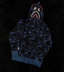 Bape Zip Up Hoodie(Dark Blue)