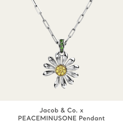 Jacob & Co PEACEMINUSONE 925 18k Yellow gold pendant