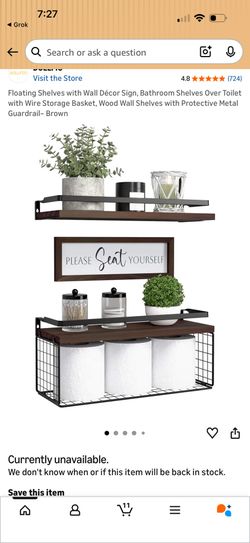 3 piece wall shelves set