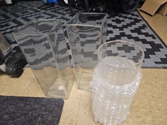 Rectangular glass vases