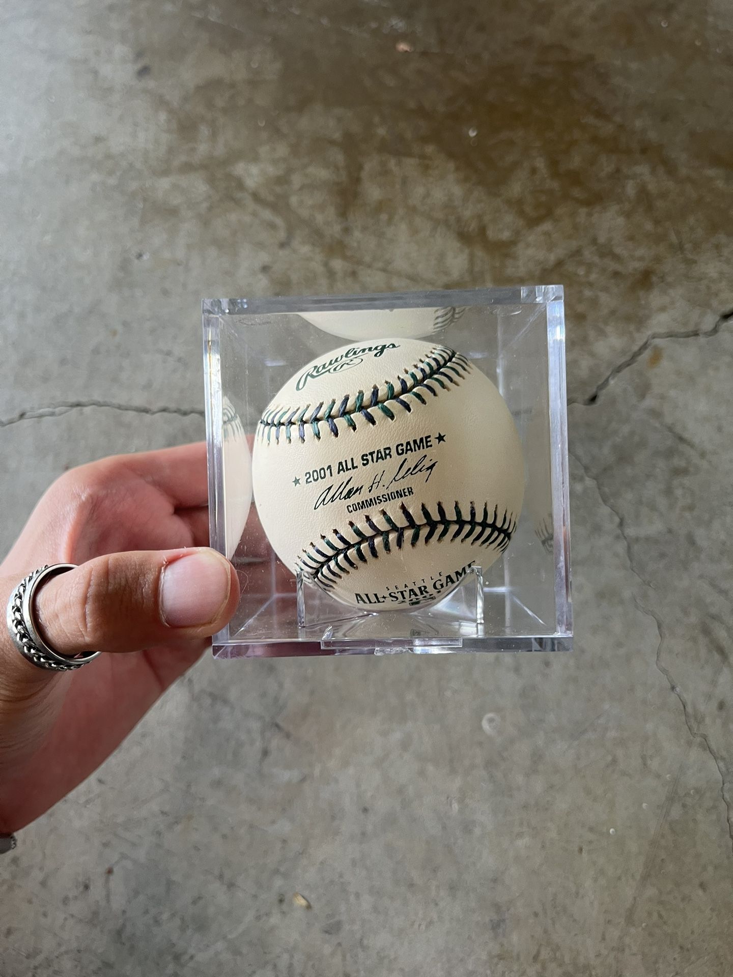 2001 mlb all star game baseball + bobblehead