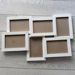 6 Frame Photo Collage; Standing or Hung
