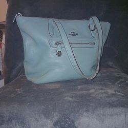 Light Blue Coach Handbag