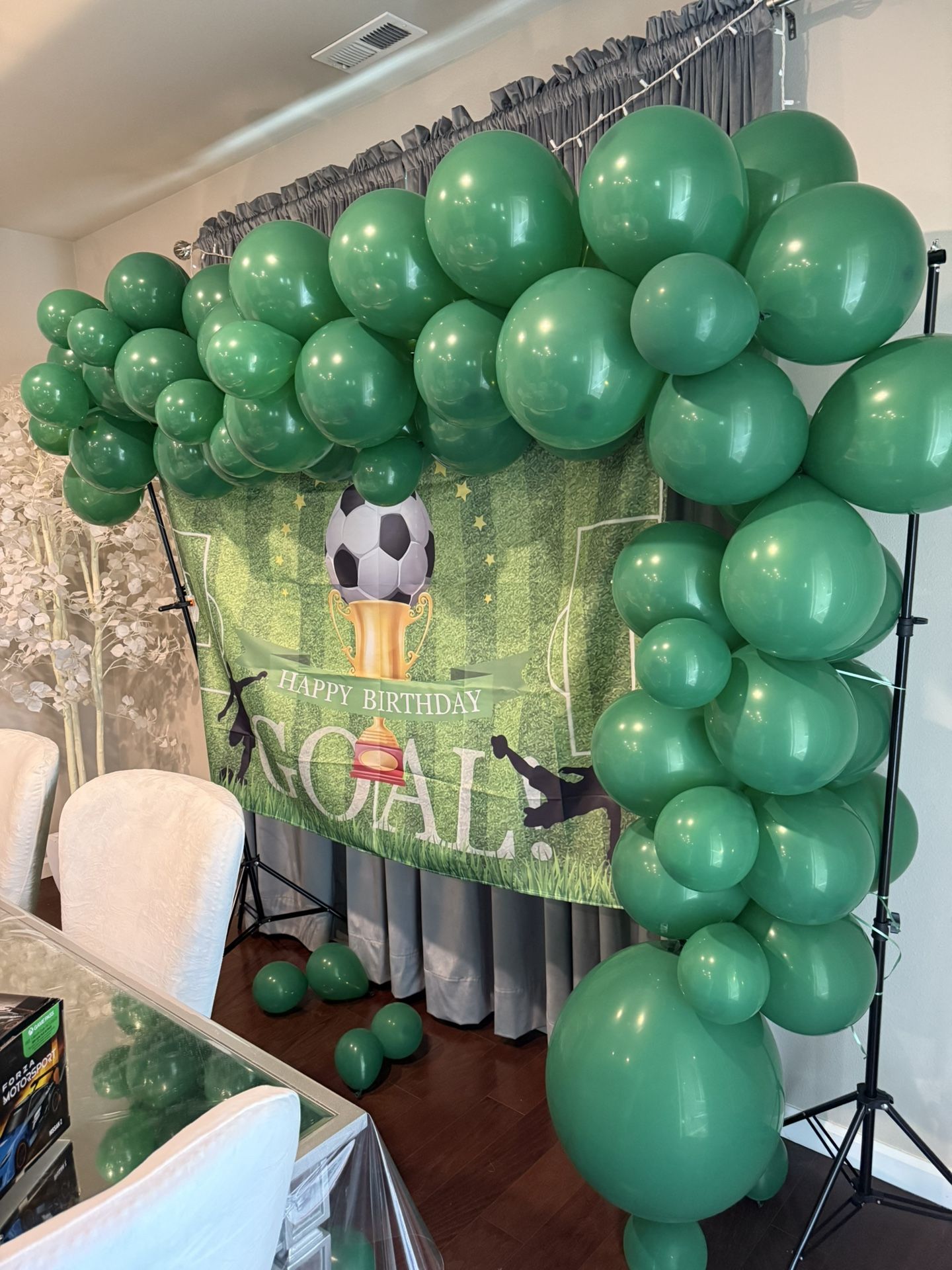 Green Balloon Arch For Birthday/ Baby Shower