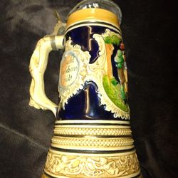 Vintage Western Germany Beer Stien Musicbox