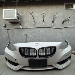 BMW 228i F22 OEM Front Bumper White w/ Grilles