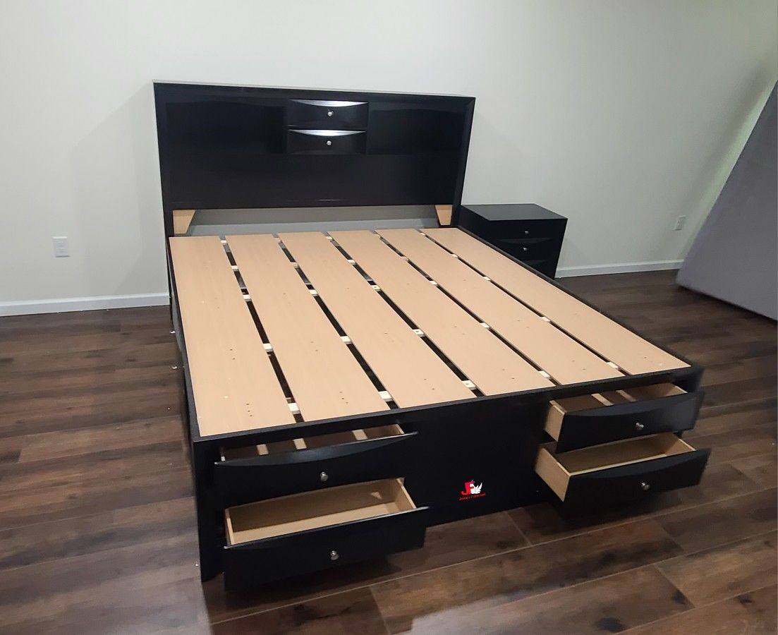 Brand New! 7pc Queen/king Bedroom Set😍/ Take it home with Only $39down/ Hablamos Español Y Ofrecemos Financiamiento 🙋🏻♂️