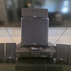 Yamaha 5.1 Home Theatre System – Like New – Full Set (Receiver + Subwoofer + 5 Speakers)”
