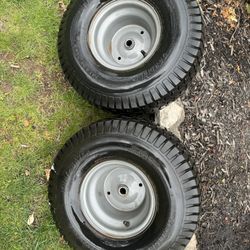 20x8-8 Tires On Gray Rims Off Craftsman Riding Mower