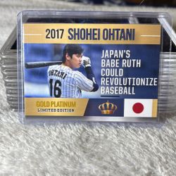 2017 Rookie Phenoms Shohei Ohtani Gold Platnium Limited Print Run 
