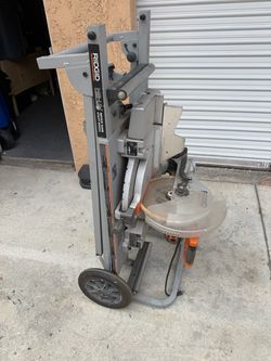RIDGID Miter Saw with MS-UV Utility Vehicle Stand