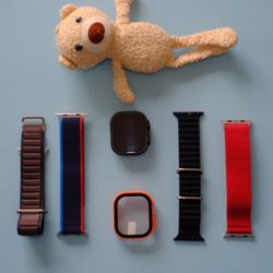 Apple Watch Ultra 2 Black Titanium PRISTINE + Many Straps