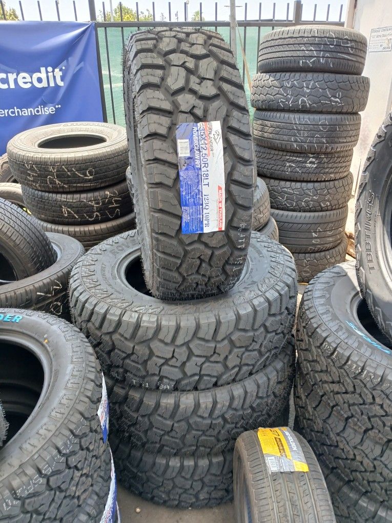 4 New Tires Installed/ 4 Llantas Nuevas Instaladas 35/12.50/18 Atlander RT Tires