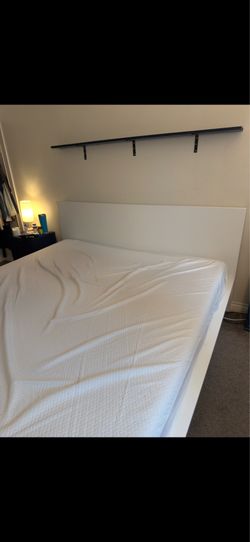 King IKEA bed frame + Purple mattress