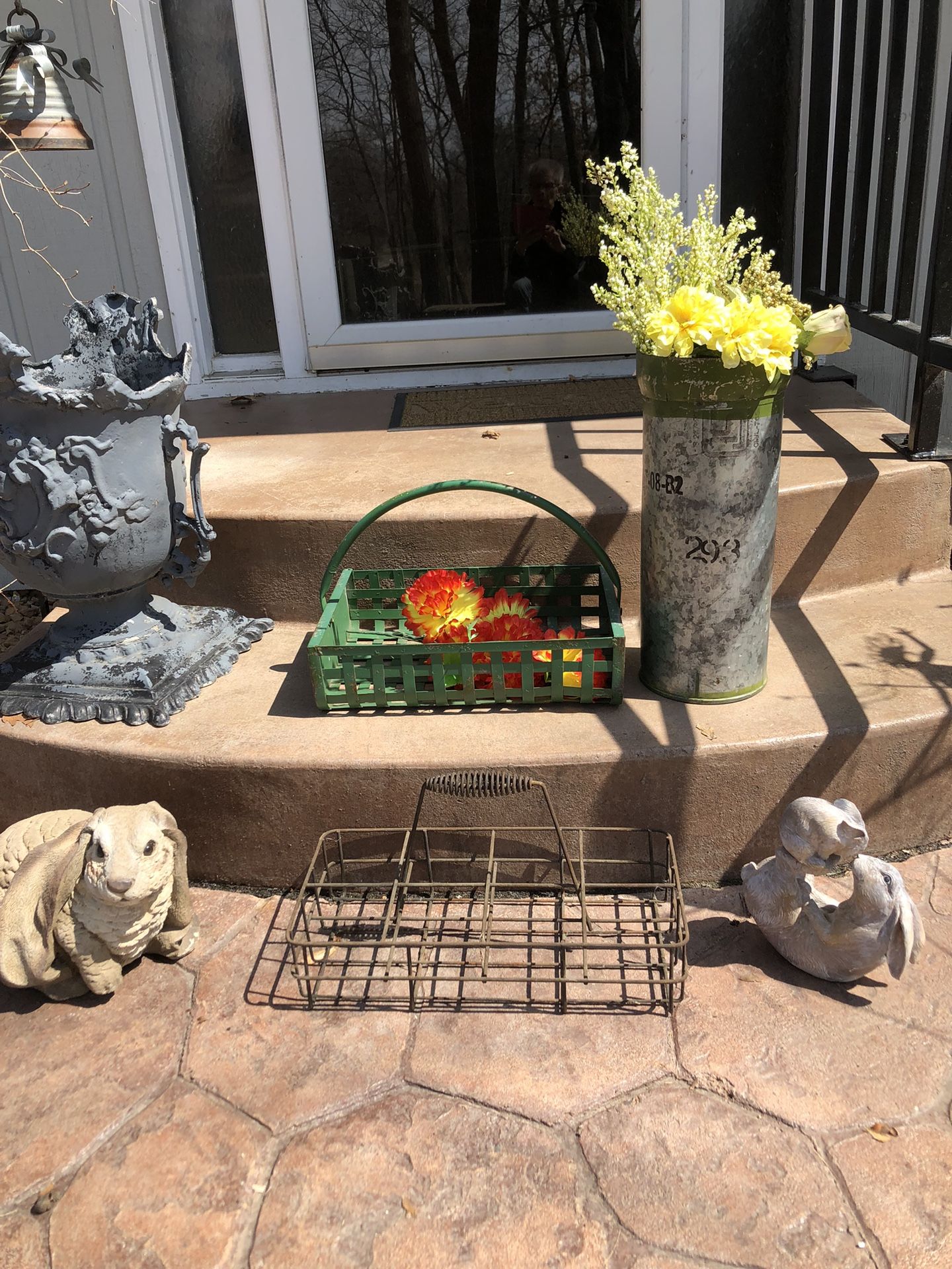 Antique Milk Or Oil Crate, Old Military Canister, Metal Handle Crate Fun For. Plants Cash:Venmo WBLake Home