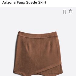 NWT! Faux Suede Mini Skirt