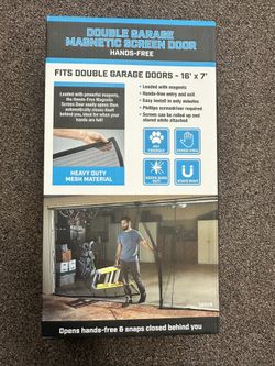 Double garage Magnetic Screen Door