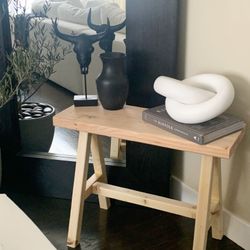 Modern Solid Wood Side Table Bench Stool