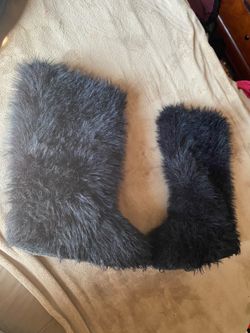 Fluffy furry boots