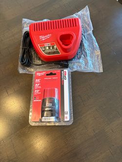 Milwaukee battery and charger