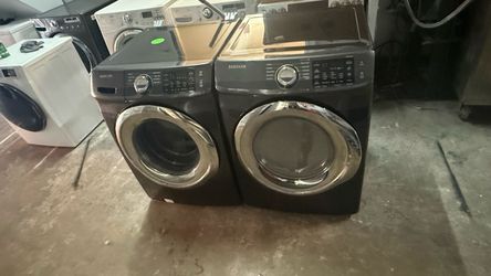 Front load washer and dryer set