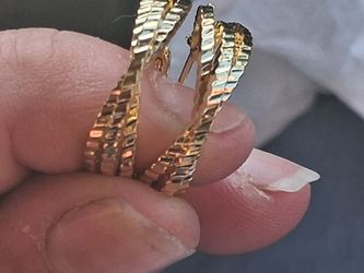 Rope earrings 14k