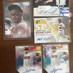 5 Arizona Diamondbacks Autographed Cards