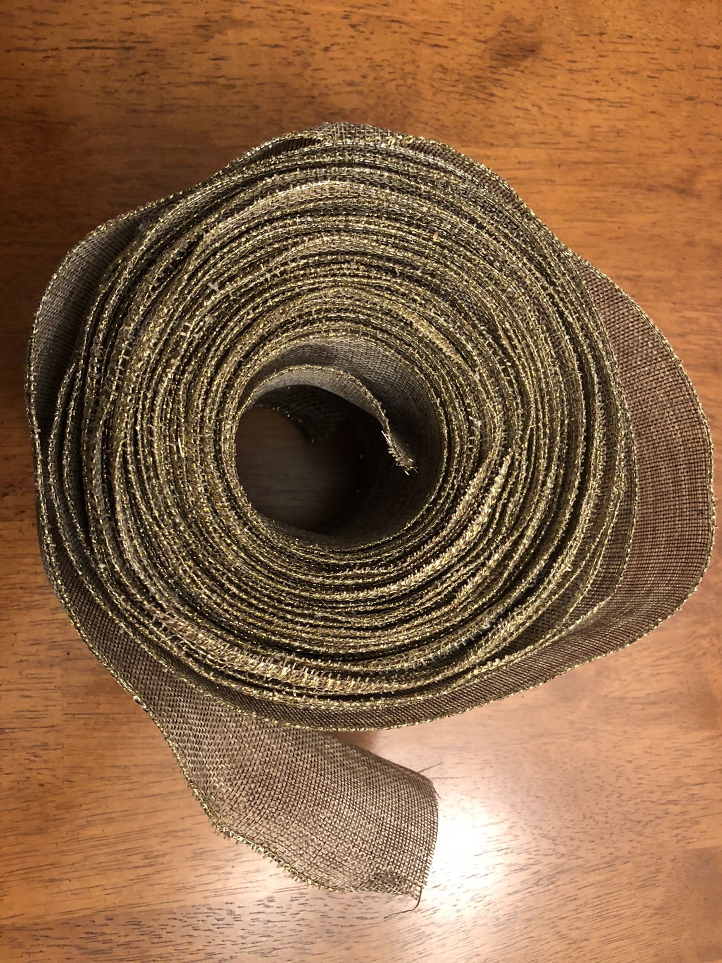 Christmas Burlap Wired Ribbon