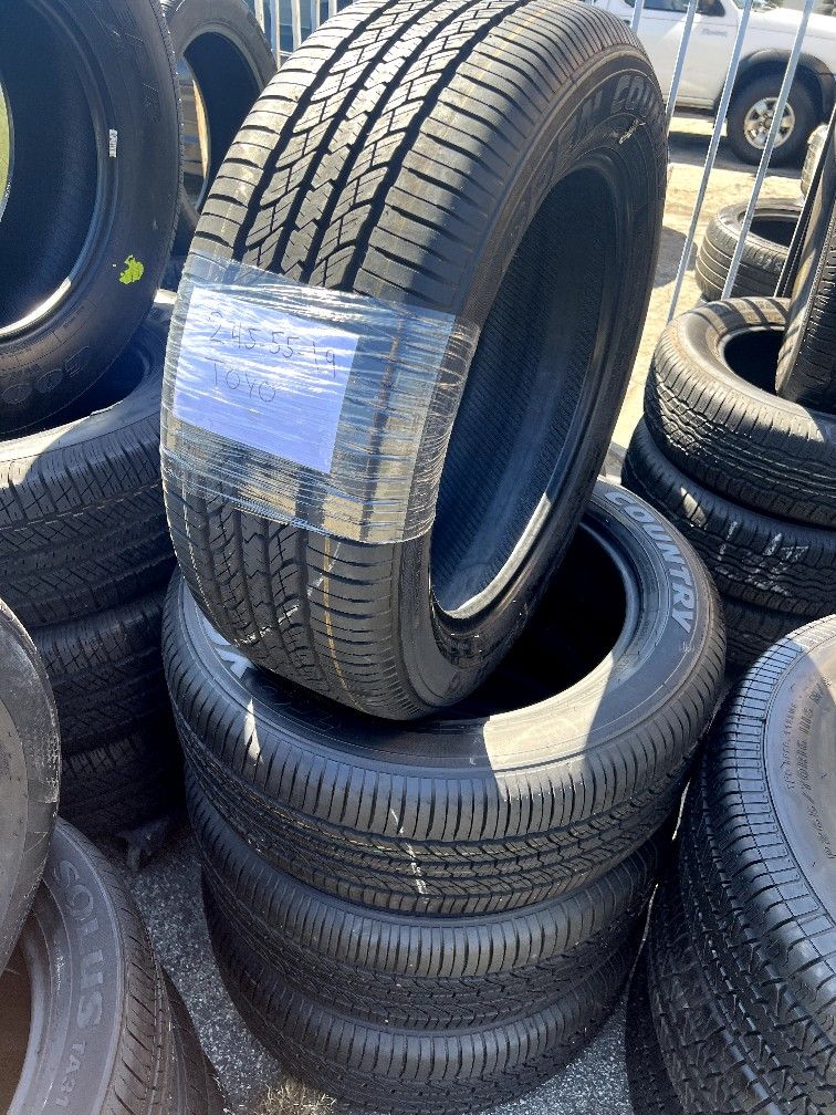 245/55/19 Semi New Tires #4 Toyo Mount & Balance // 4 llantas Como nuevas Instaladas Y Balanceadas