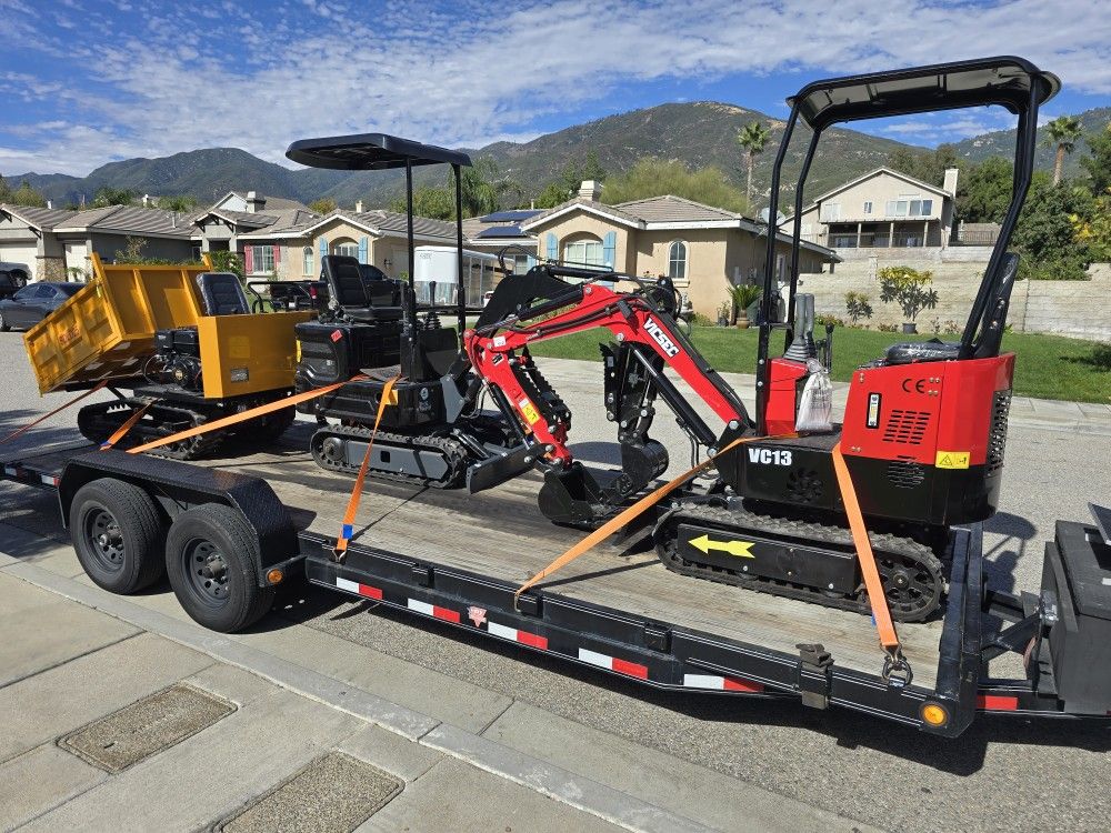 Mini Excavator And Utility Dump 