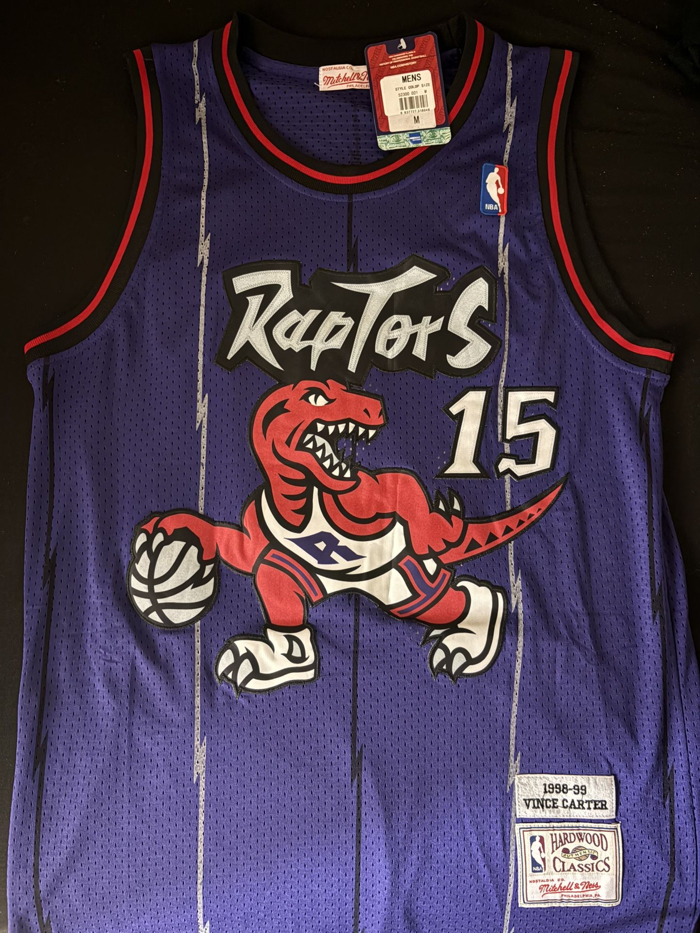 Rare Vince Carter Raptors “Dino” Jersey – Brand New! (M)
