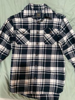 Jachs MFG Heritage Flannel Men’s Button-Up Shirt Size Small Black & White Plaid