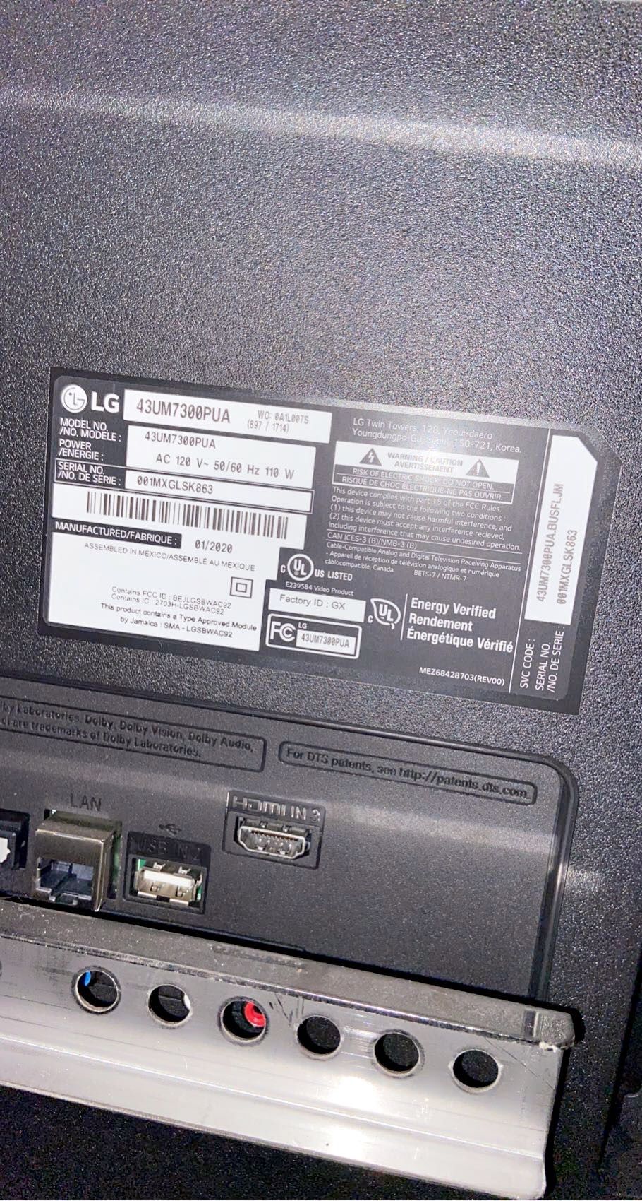 Lg 4k Smart Tv 43”