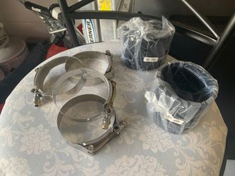 3” couplers with stainless t bolt clamps