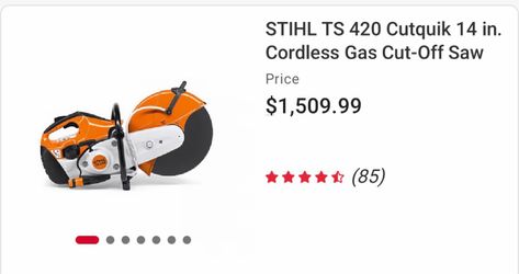 STIHL TS 420 Cutquik 14 in. Cordless Gas Cut-Off Saw