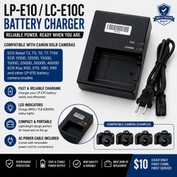 Canon LP-E10 Battery & Charger Kit for EOS Rebel Cameras — $20
