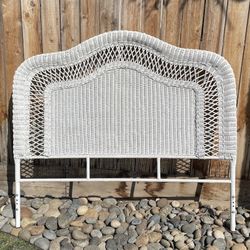 Wicker Queen size Headboard and Bed-frame 