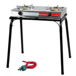 New 2-Burner Propane Gas Stove with Stand