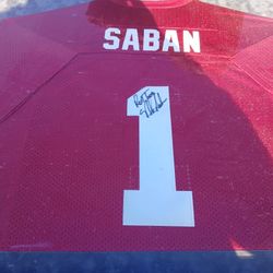 Alabama nick Saban  autograph Jersey
