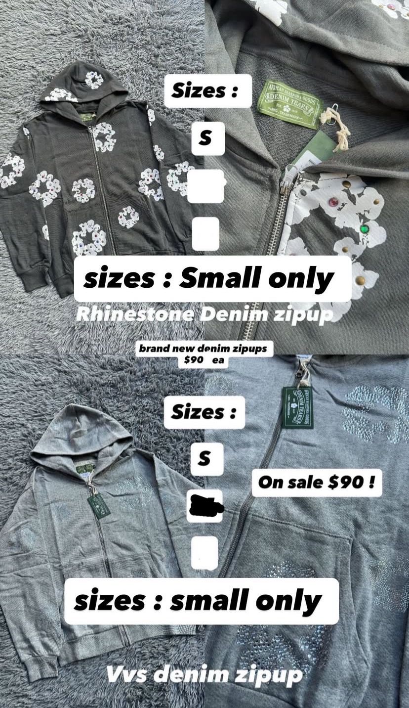 Denim Tear Zip Up Jacket