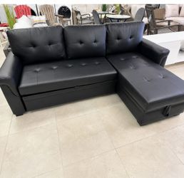 🔥 Reversible Sectional Sleeper Sofa | Pull-Out Bed + Storage Chaise | 🚚 Delivery Available 💳 Financing Available 🔥
