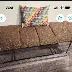 Cloth Bench Solid Chrome Base B:O